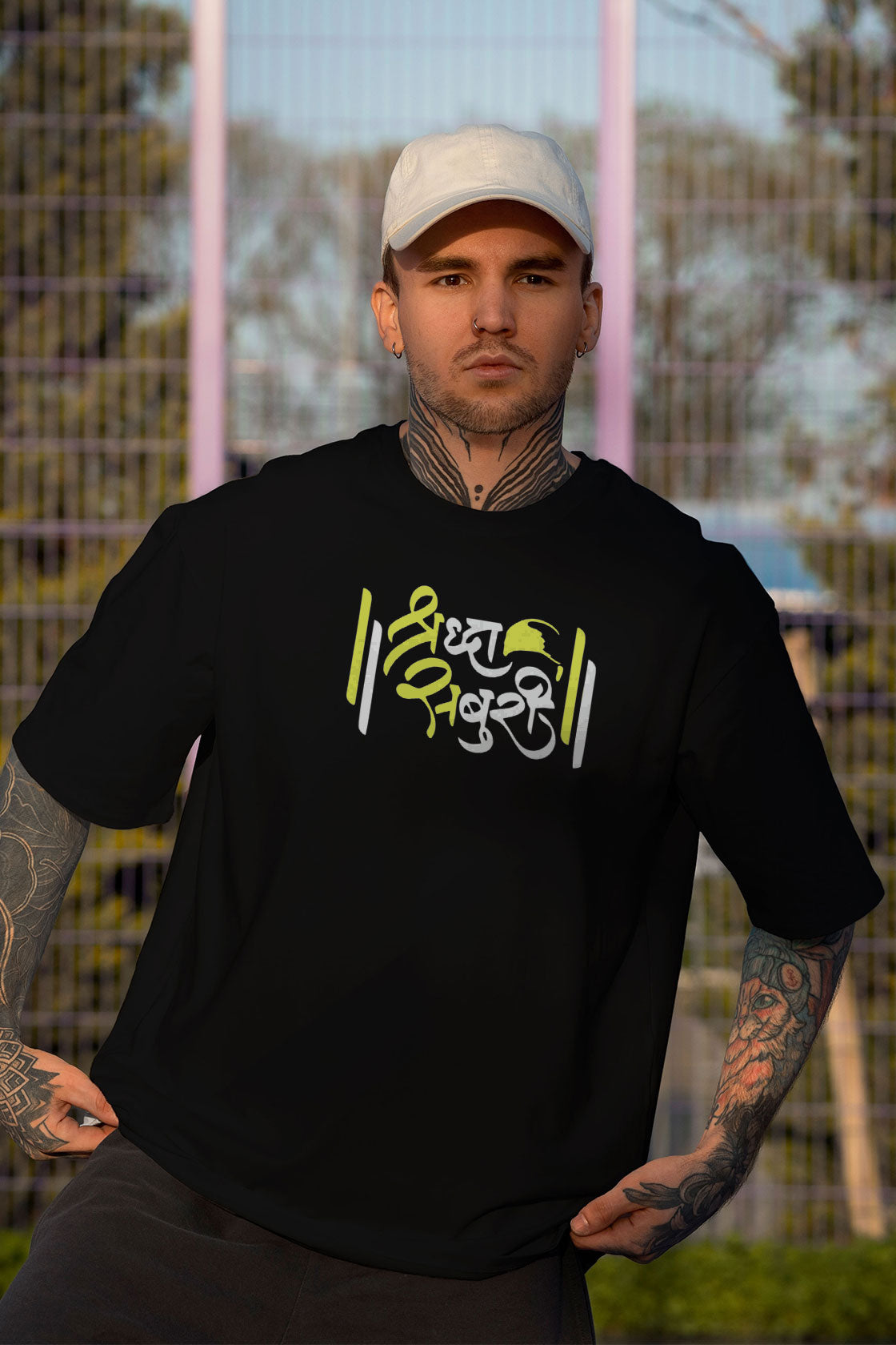 Men's Shraddha Saburi Graphic Regular/Oversized T-Shirt