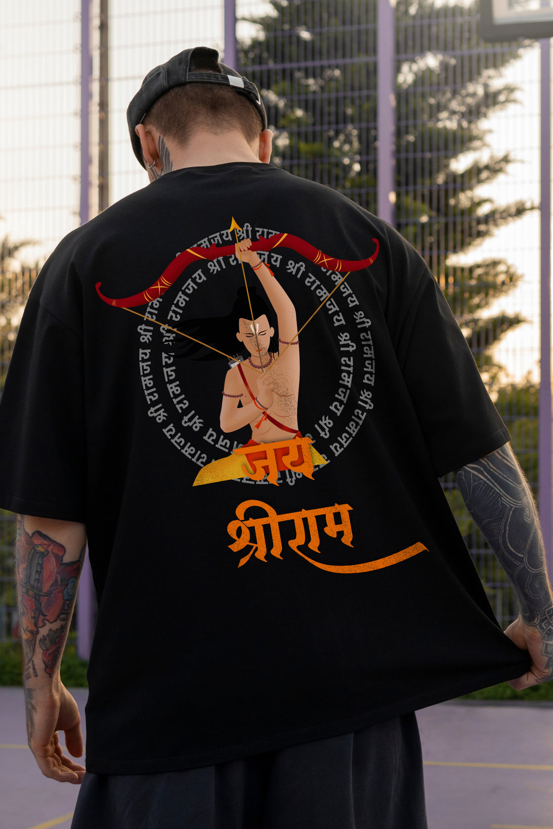 Men's Jai Shree Ram Graphic Regular/Oversized T-shirt – Vedic Tees