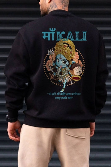 Maa Kali Printed Black Sweatshirt