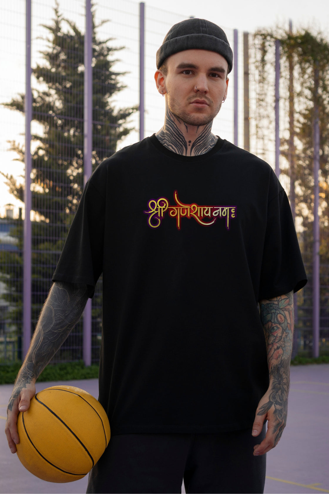 Men's Shree Ganeshay Namah Printed Regular/Oversized T-shirt