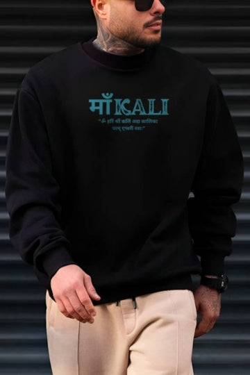 Maa Kali Printed Black Sweatshirt