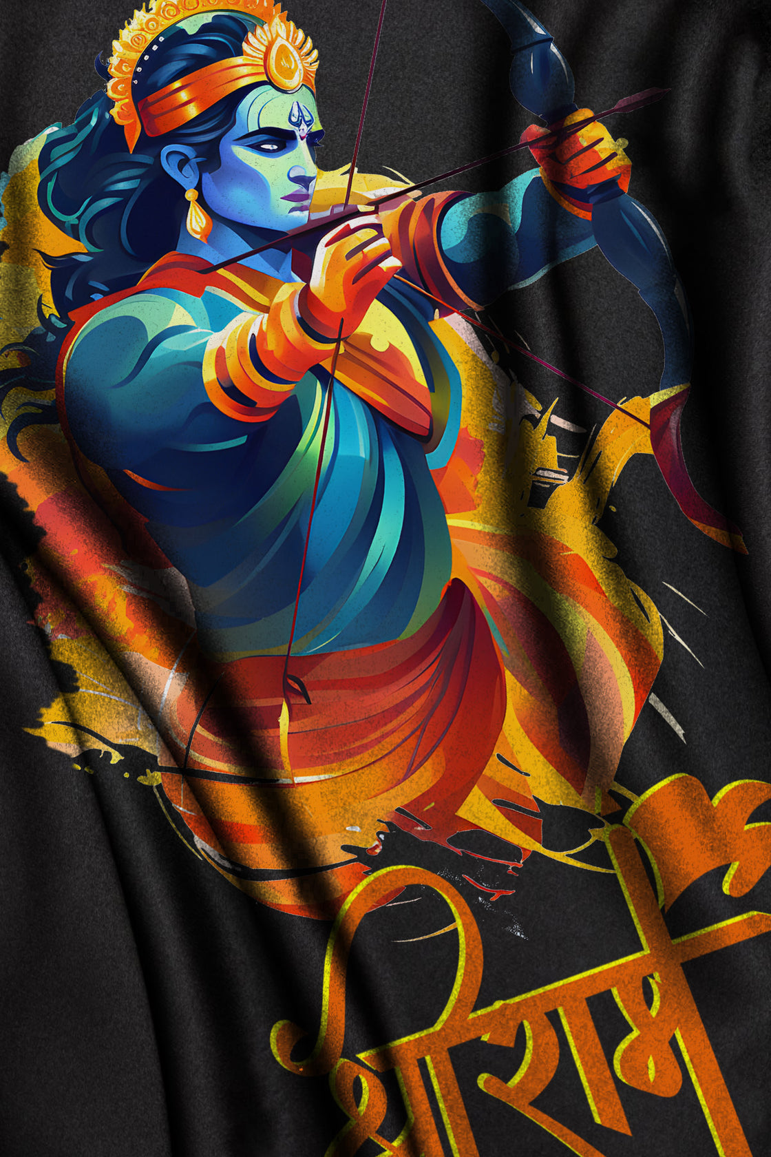 Men's Shree Ram 7 Graphic Regular/Oversized T-Shirt