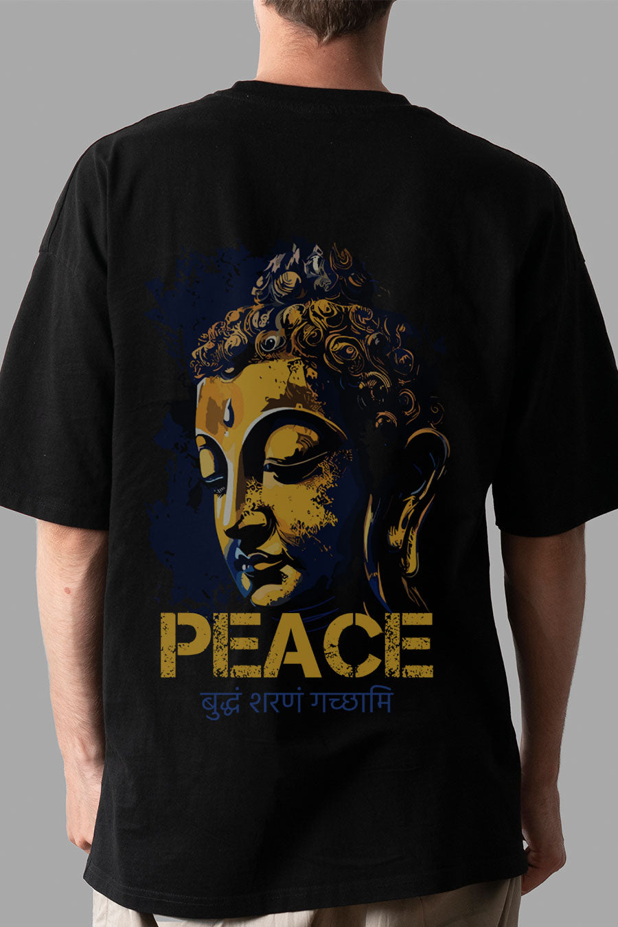 Men's Peace Printed Regular/Oversized T-shirt