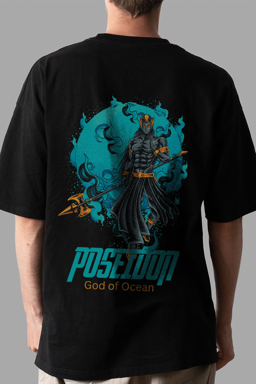 Men's Poseidon Printed Regular/Oversized T-Shirt