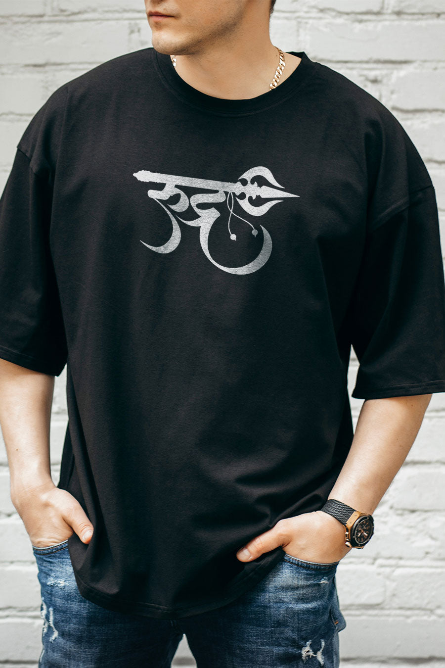 Men's Rudra Printed Regular/Oversized T-Shirt